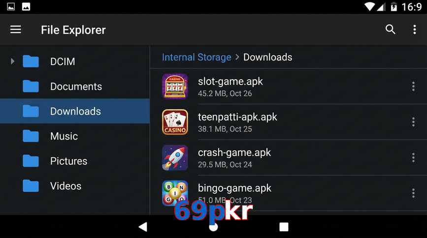 Main screen of 69Pkr gameapk page for PK players